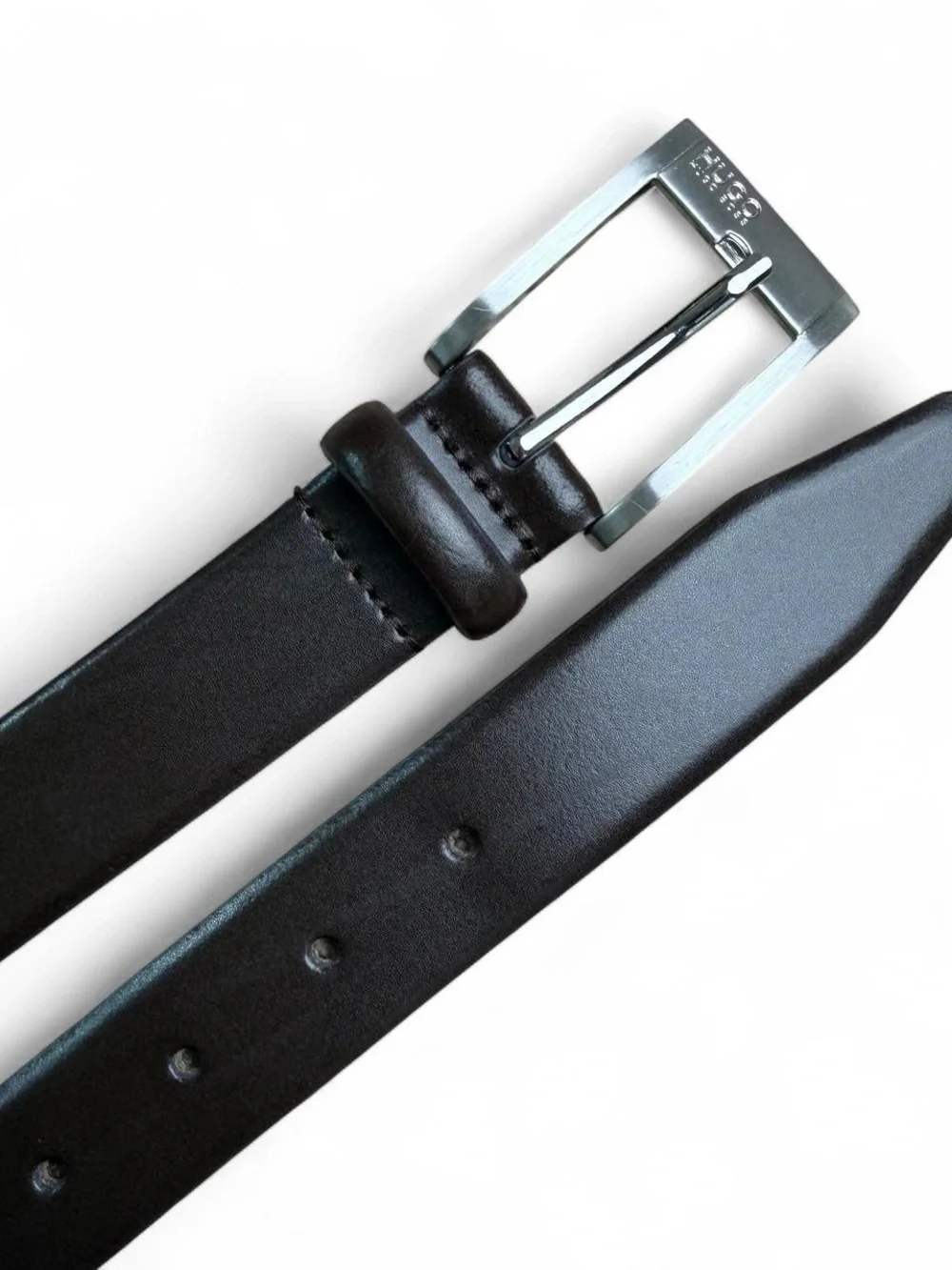 HUGO Hugo Boss Brown Leather Belt 85 32 Made in Italy